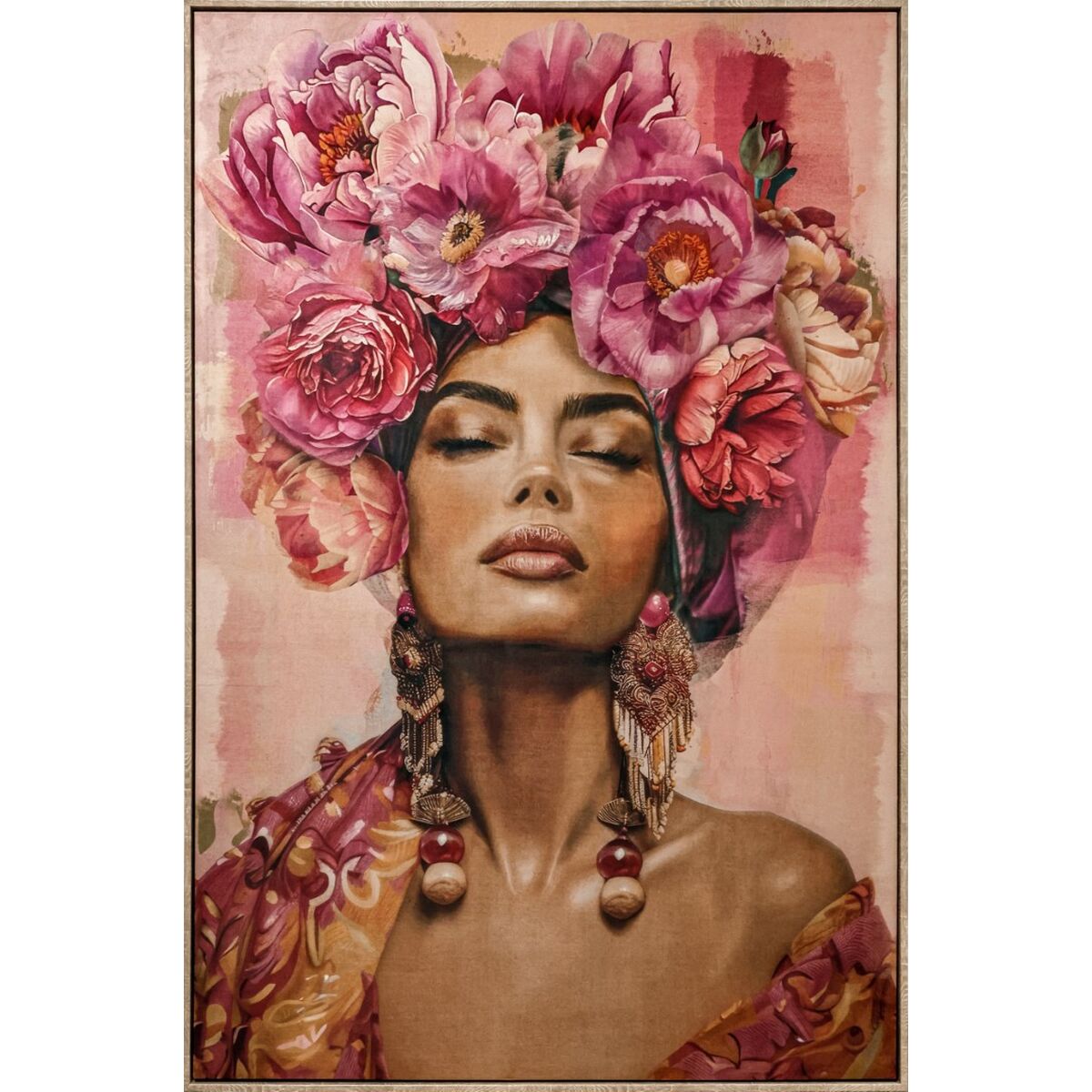 Cadre Home ESPRIT Velours polystyrène 103 x 4,5 x 143 cm