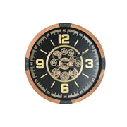 Horloge Murale Home ESPRIT Noir Naturel Verre Bois de pin Loft 63,5 X 8 X 63,5 CM