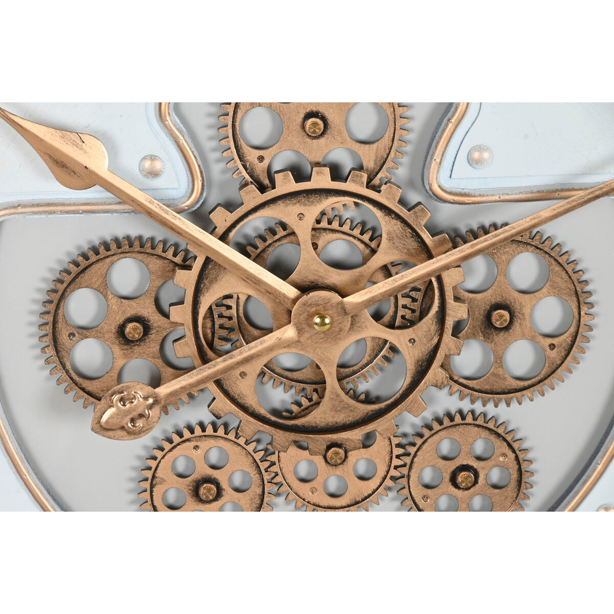 Horloge Murale Home ESPRIT Blanc Métal Verre Vintage 60,5 X 9,5 X 60,5 CM