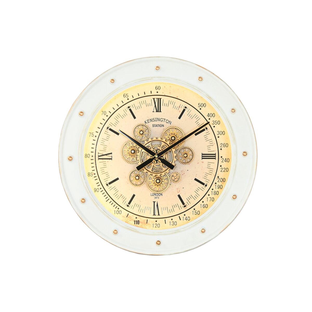 Horloge Murale Home ESPRIT Blanc Métal Loft 60 x 9 x 60 cm