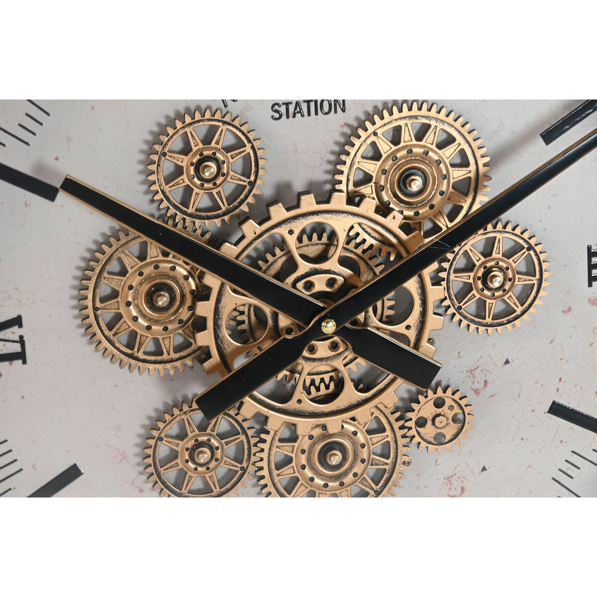 Horloge Murale Home ESPRIT Blanc Métal Loft 60 x 9 x 60 cm