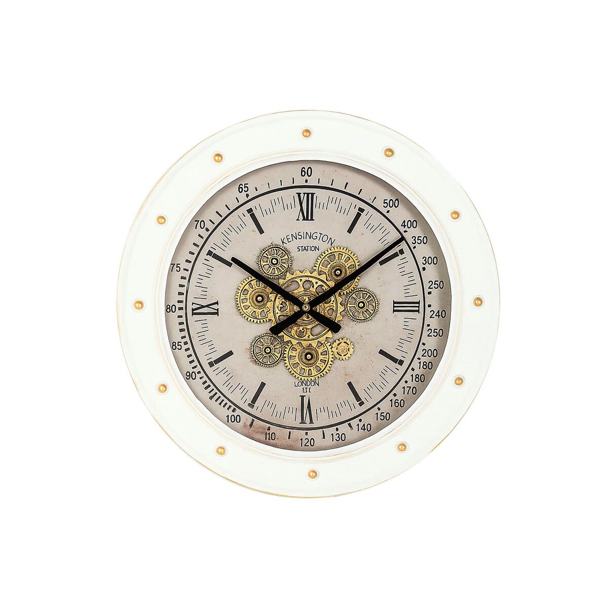 Horloge Murale Home ESPRIT Blanc Métal Loft 60 x 9 x 60 cm