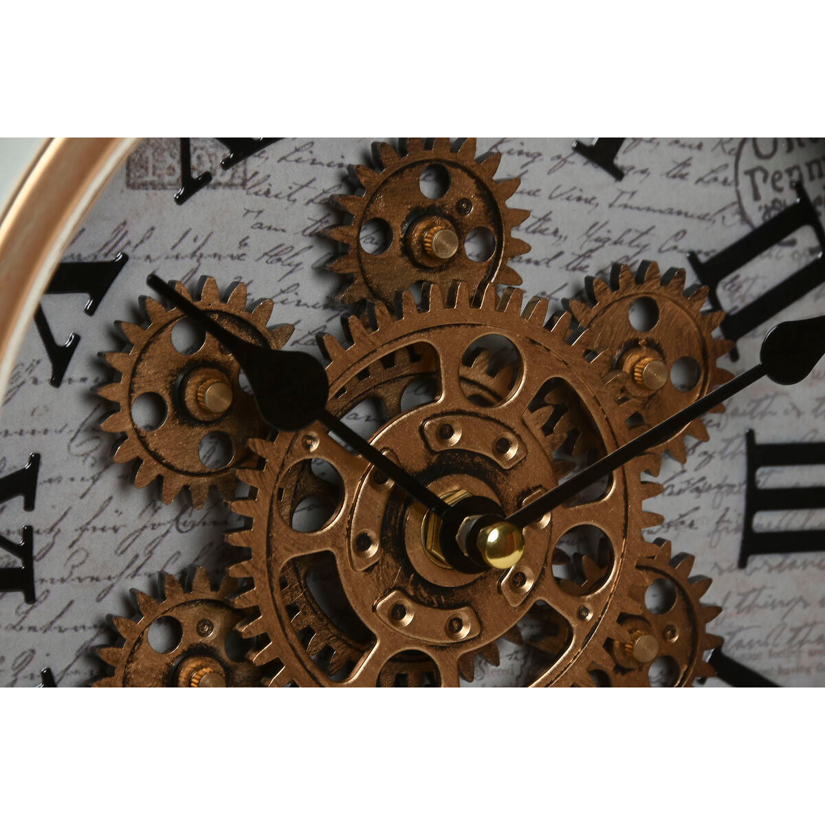 Horloge de table Home ESPRIT Blanc Doré Scandi