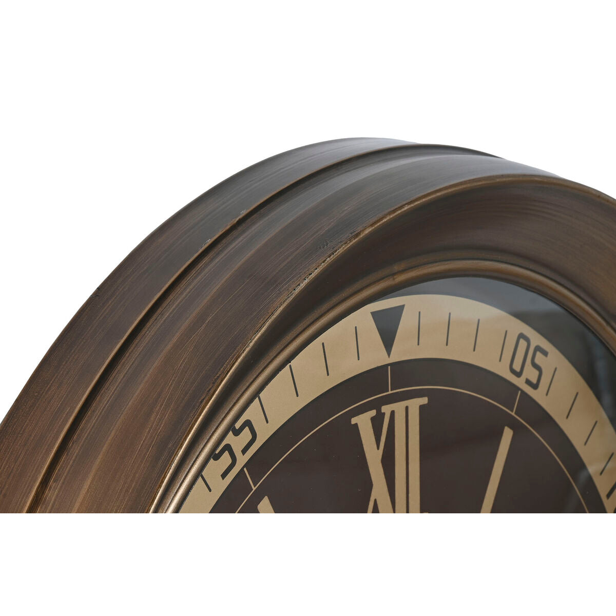 Horloge Murale Home ESPRIT Doré Bordeaux Verre Fer Glam 100 x 14 x 100 cm