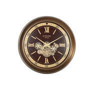 Horloge Murale Home ESPRIT Doré Bordeaux Verre Fer Glam 100 x 14 x 100 cm