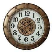 Horloge Murale Home ESPRIT Doré Verre Fer Loft 80 x 9,5 x 80 cm