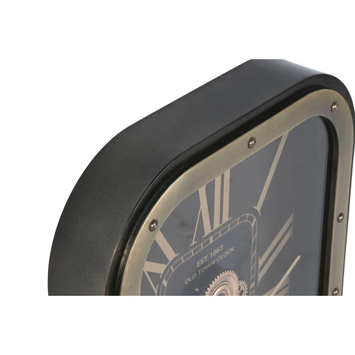 Horloge Murale Home ESPRIT Doré Bordeaux Verre Fer Glam 43 X 8,5 X 63 CM