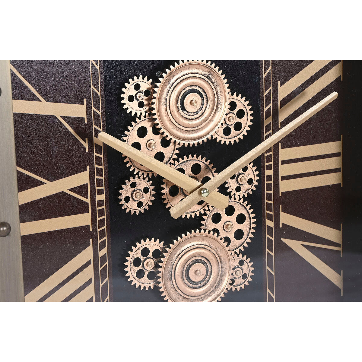 Horloge Murale Home ESPRIT Doré Bordeaux Verre Fer Glam 43 X 8,5 X 63 CM