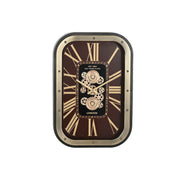 Horloge Murale Home ESPRIT Doré Bordeaux Verre Fer Glam 43 X 8,5 X 63 CM