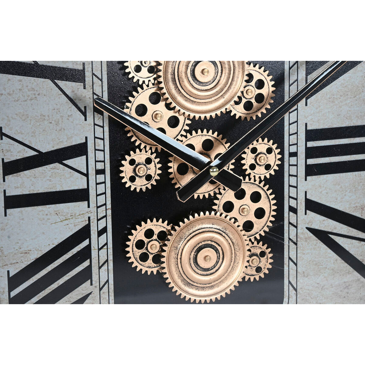 Horloge Murale Home ESPRIT Beige Doré Verre Fer Glam 43 X 8,5 X 63 CM