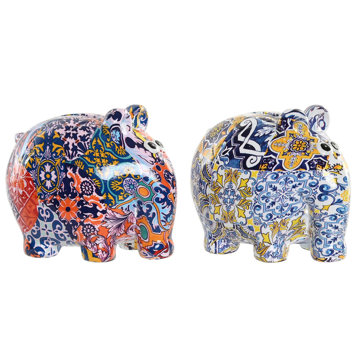 Tirelire Home ESPRIT Résine (2 Unités)