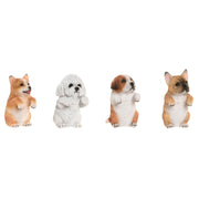 Figurine Décorative Home ESPRIT Blanc Marron 8 x 8 x 14 cm (4 Unités)