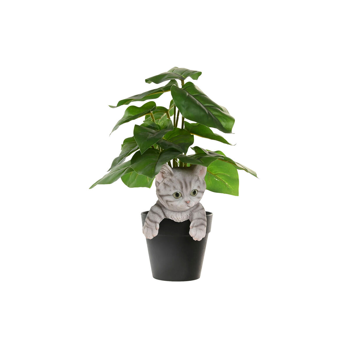 Figurine Décorative Home ESPRIT Marron Noir Gris 8 x 8 x 10 cm (4 Unités)