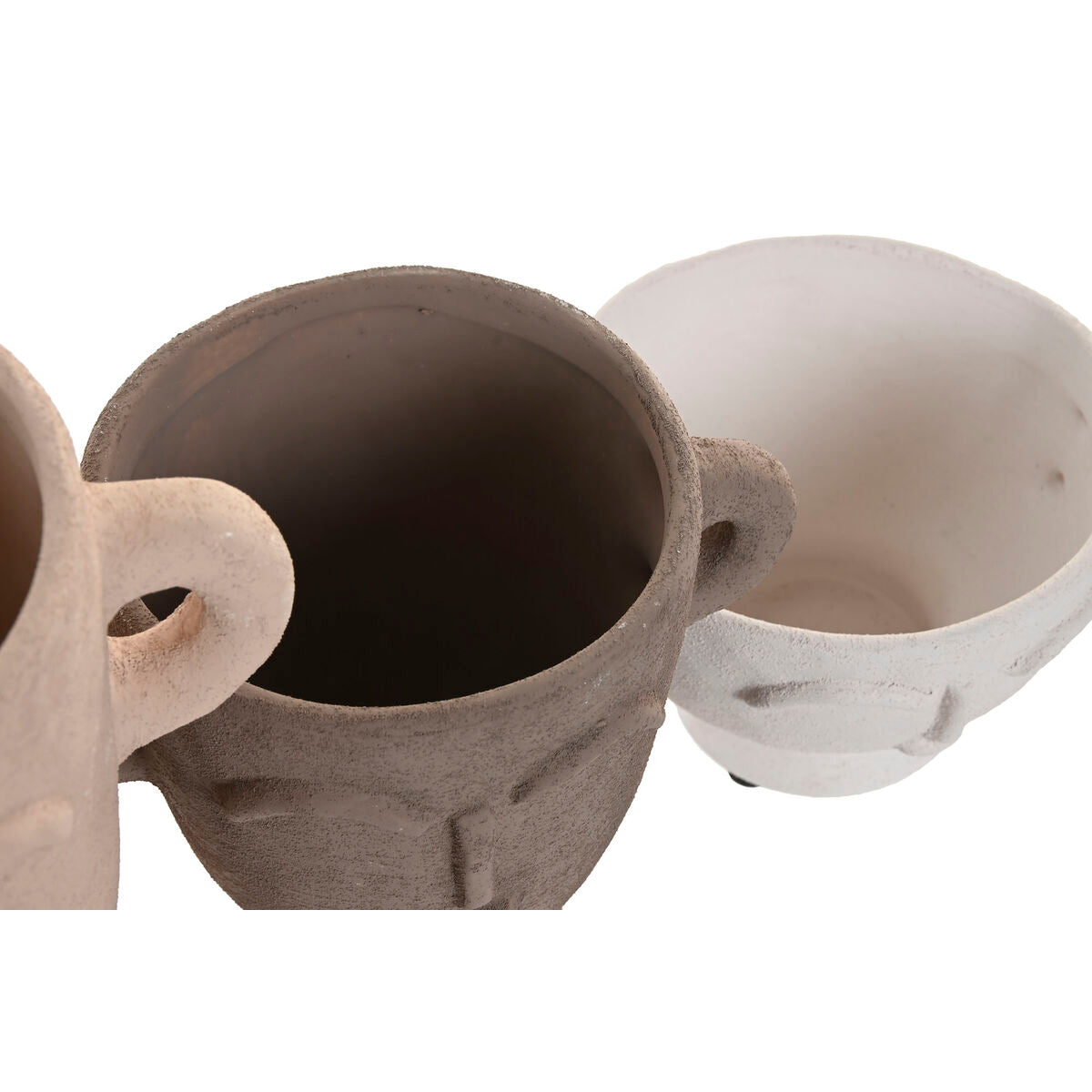 Ensemble de 3 Vases Home ESPRIT Multicouleur Grès Visage 17 x 11 x 22 cm (3 Pièces)