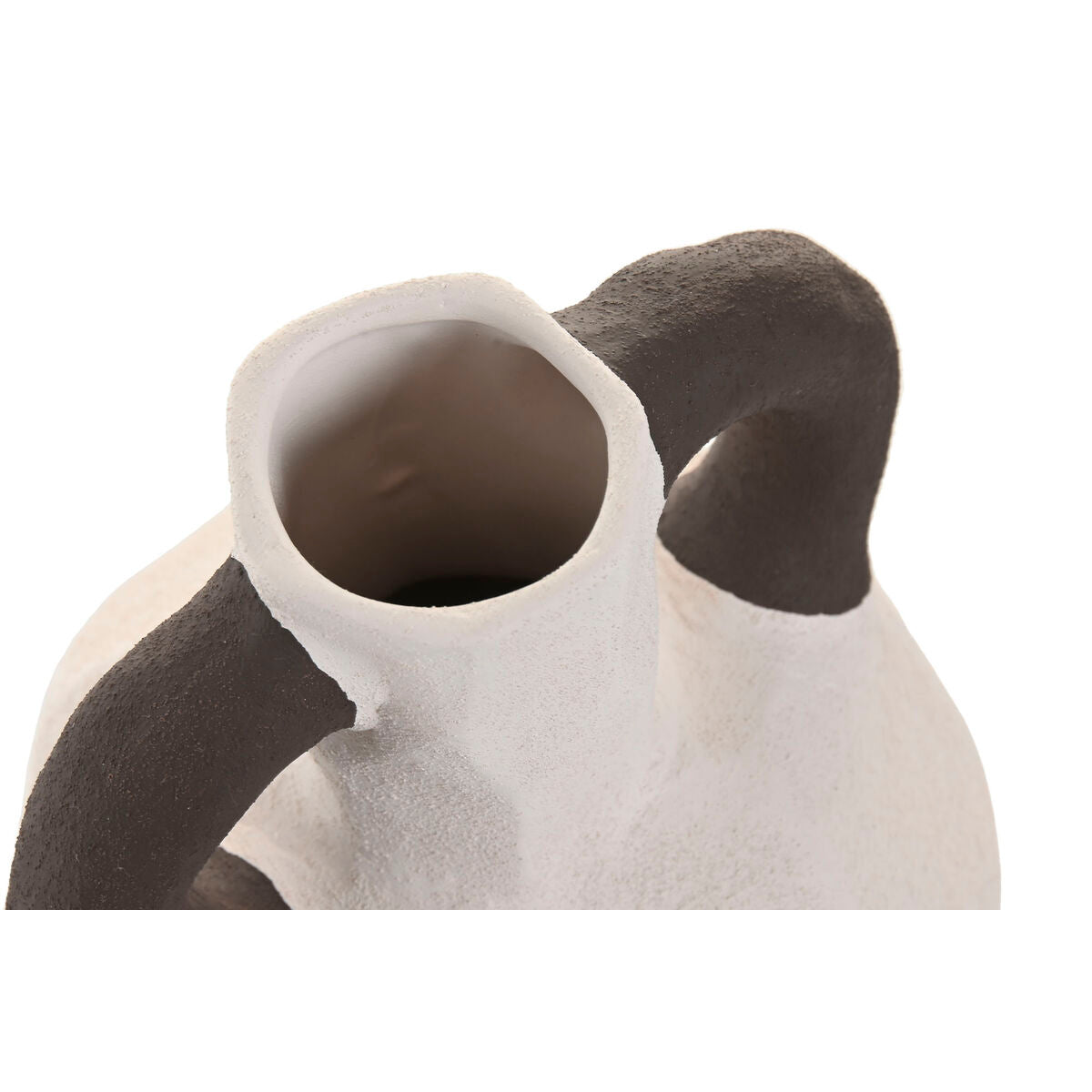 Vase Home ESPRIT Blanc Gris Grès 14 x 14 x 19 cm