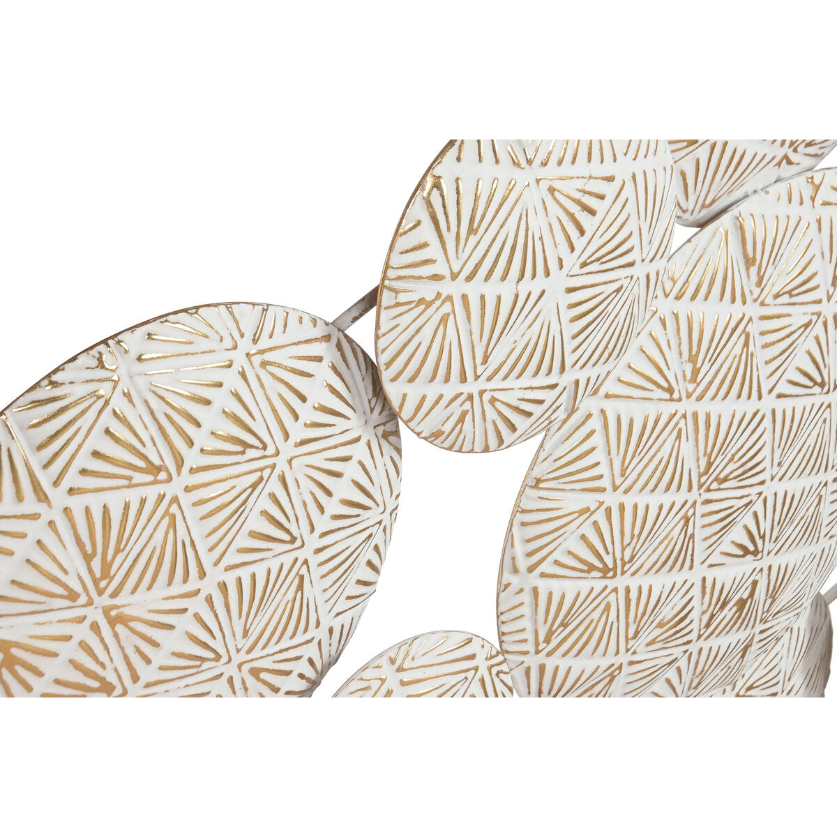 Figurine Décorative Home ESPRIT Blanc Doré Cercles Décapé 102 X 7 X 74 CM