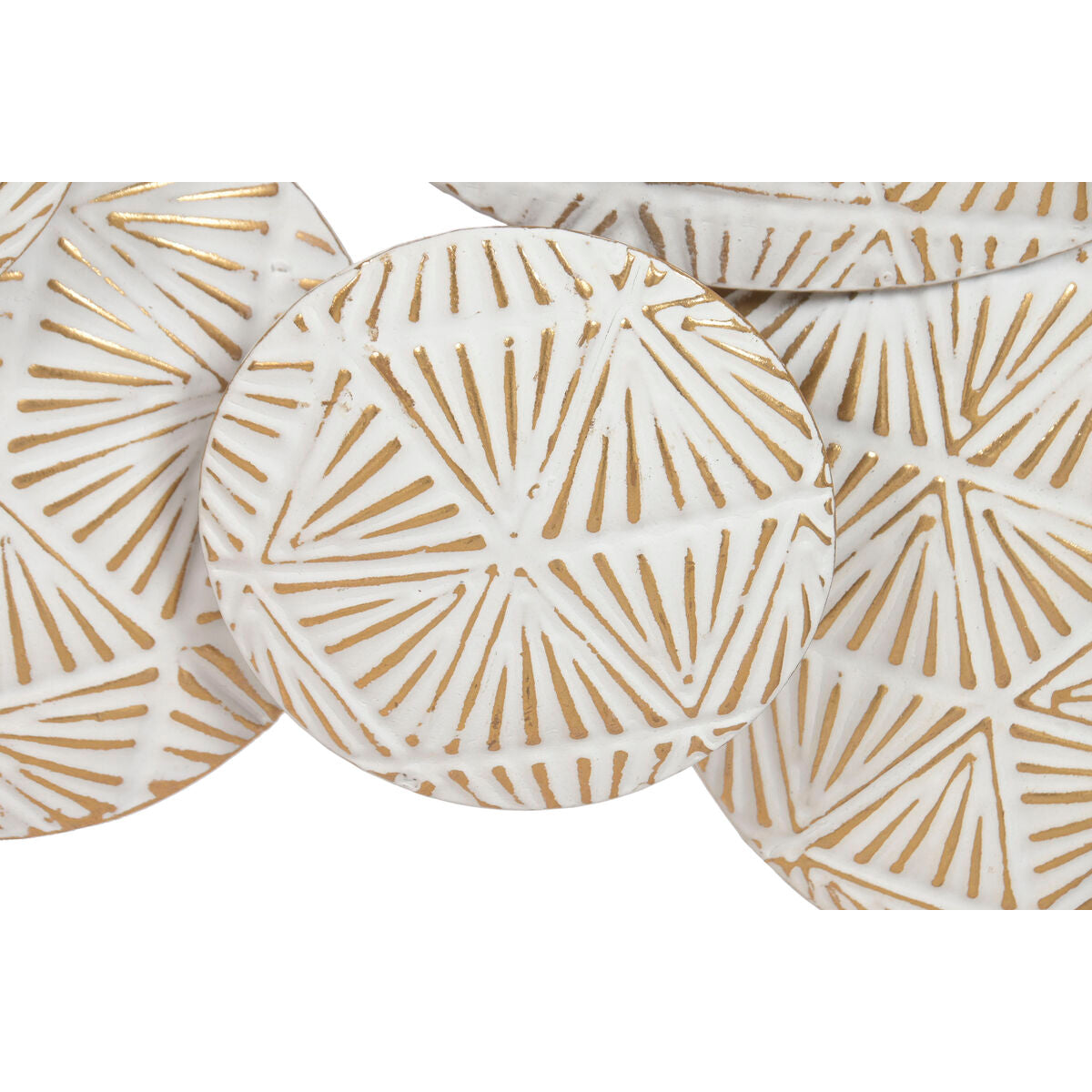 Figurine Décorative Home ESPRIT Blanc Doré Cercles Décapé 102 X 7 X 74 CM