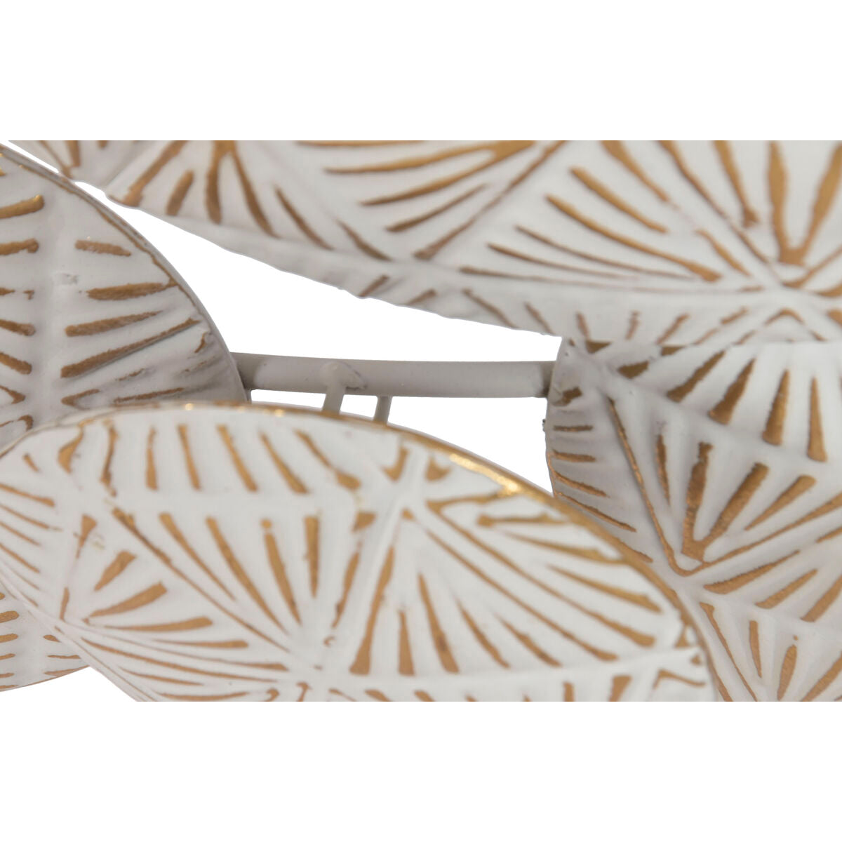 Figurine Décorative Home ESPRIT Blanc Doré Cercles Décapé 102 X 7 X 74 CM