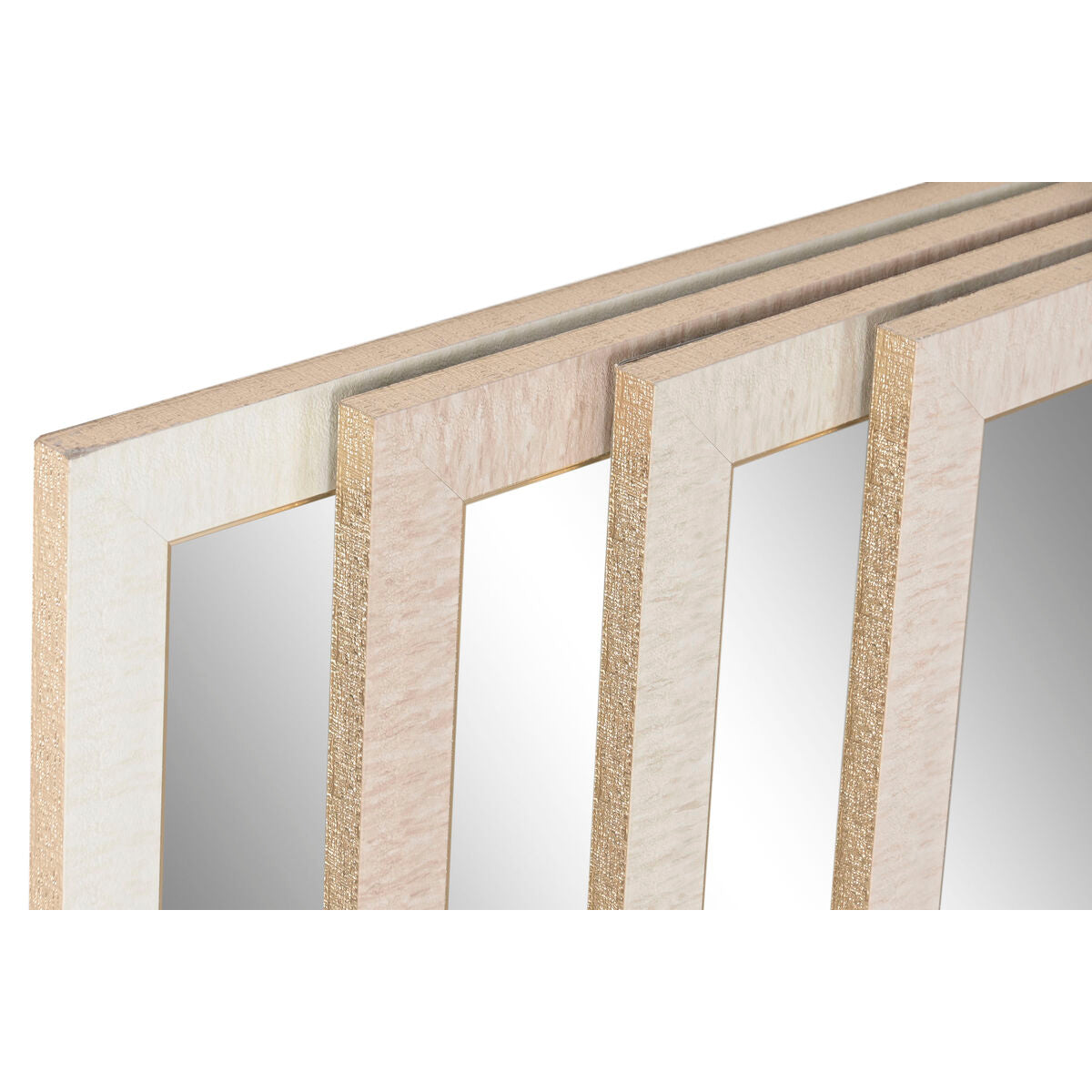 Miroir mural Home ESPRIT Blanc Marron Beige Gris Moderne 68 x 2 x 156 cm (4 Unités)