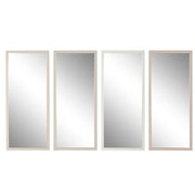 Miroir mural Home ESPRIT Blanc Marron Beige Gris Moderne 68 x 2 x 156 cm (4 Unités)