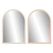 Miroir mural Home ESPRIT Beige Naturel Scandi (2 Unités)