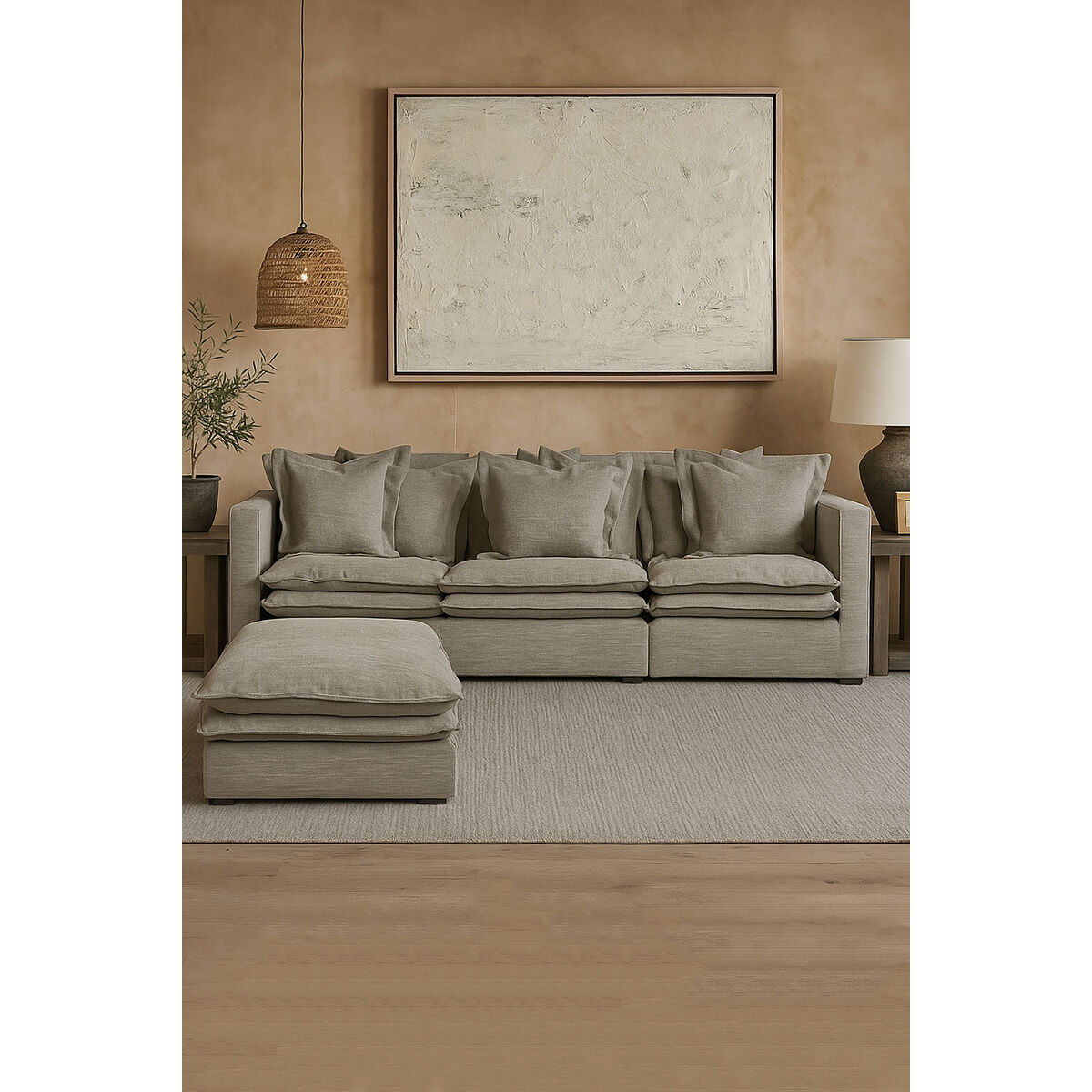 Module de canapé Home ESPRIT Vert Sable 120 X 120 X 95 CM