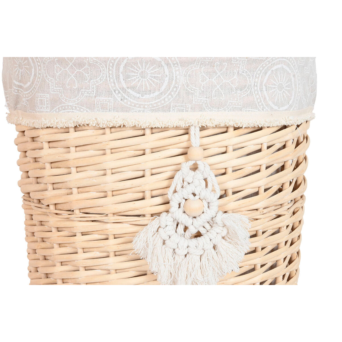 Panier à linge Home ESPRIT Naturel osier Boho 45 x 45 x 55 cm 3 Pièces