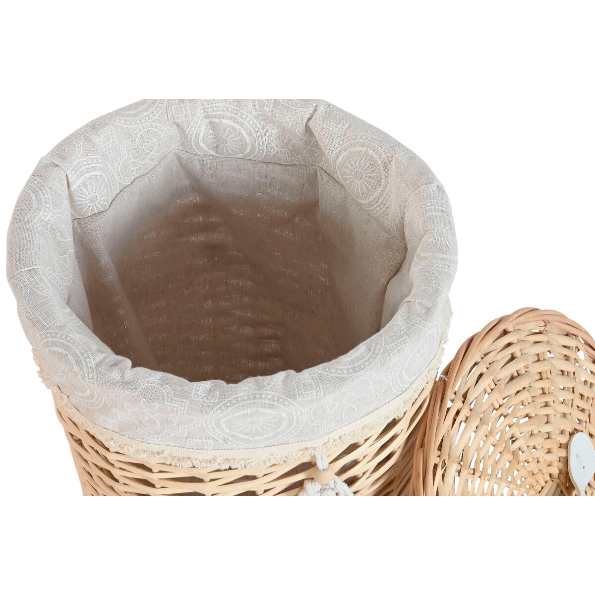 Panier à linge Home ESPRIT Naturel osier Boho 45 x 45 x 55 cm 3 Pièces