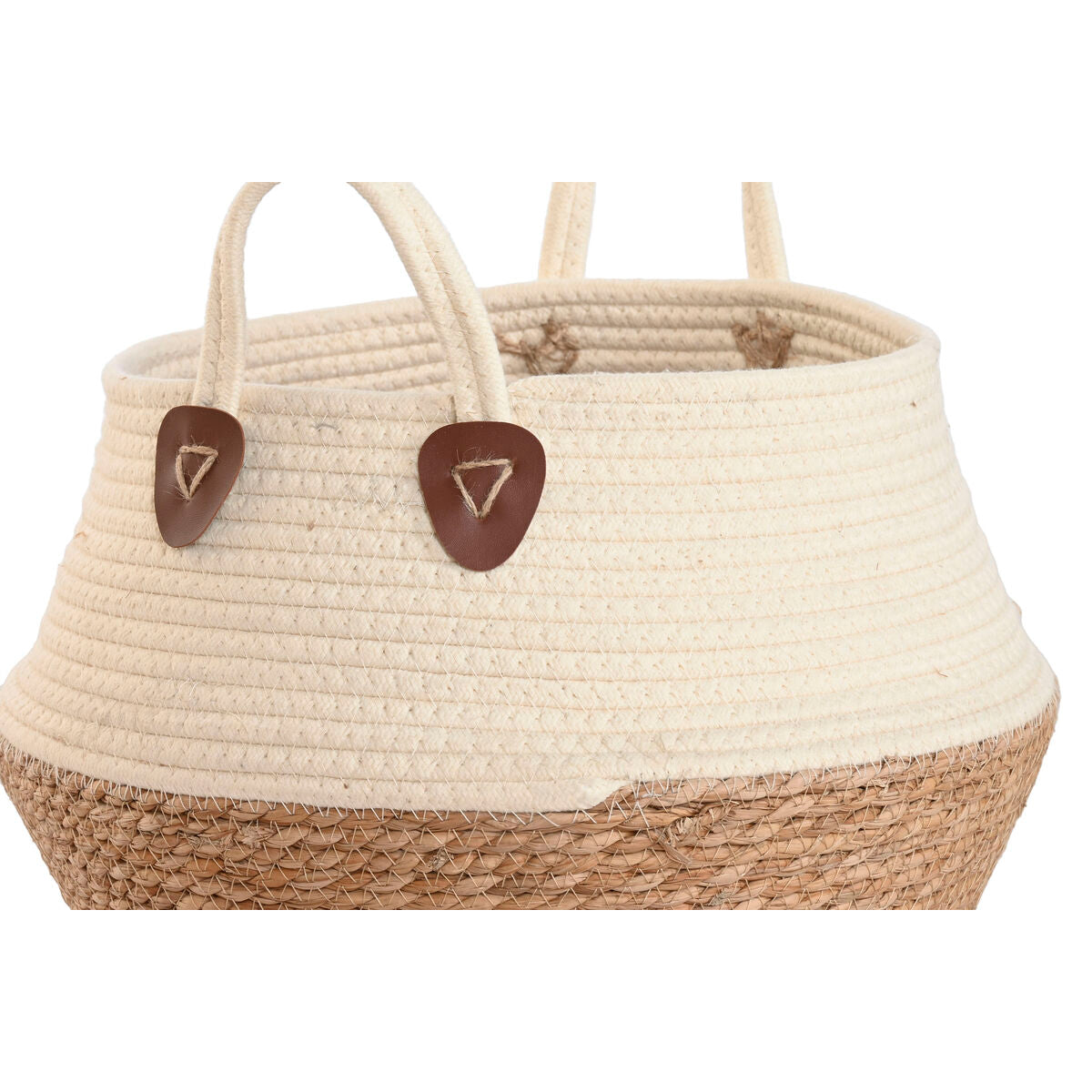 Boîte Décorative Home ESPRIT Crème Naturel Fibre naturelle (3 Pièces)