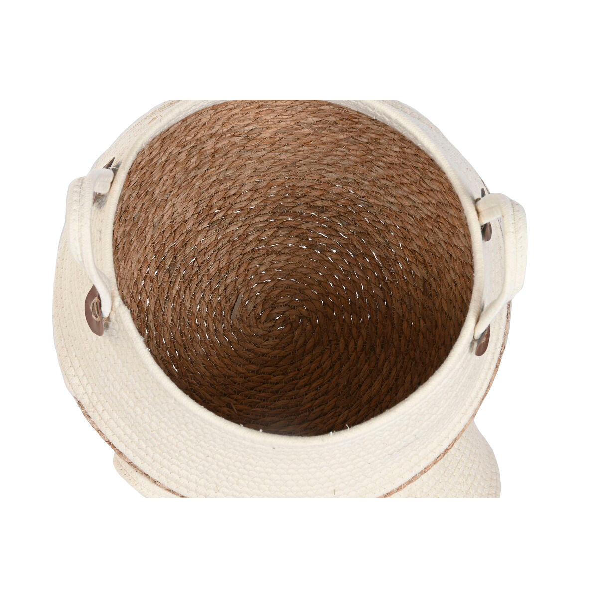 Boîte Décorative Home ESPRIT Crème Naturel Fibre naturelle (3 Pièces)