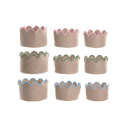 Set de basket Home ESPRIT Bleu Vert Beige Rose Enfant 30 x 30 x 20 cm (3 Pièces) (3 Unités)