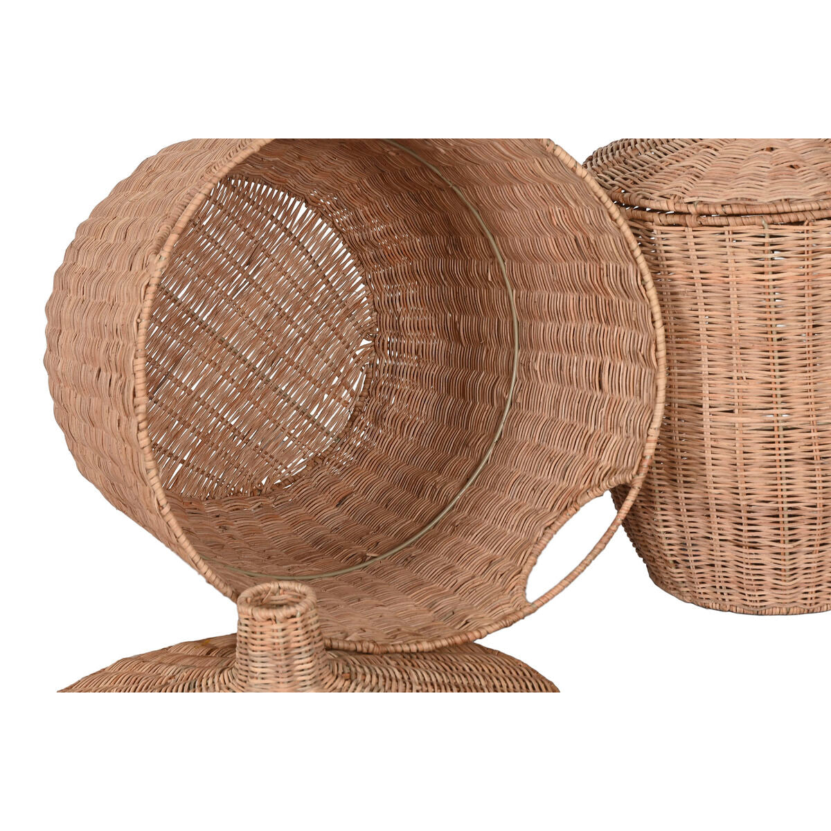 Boîte Décorative Home ESPRIT Naturel Métal Tropical (2 Pièces)