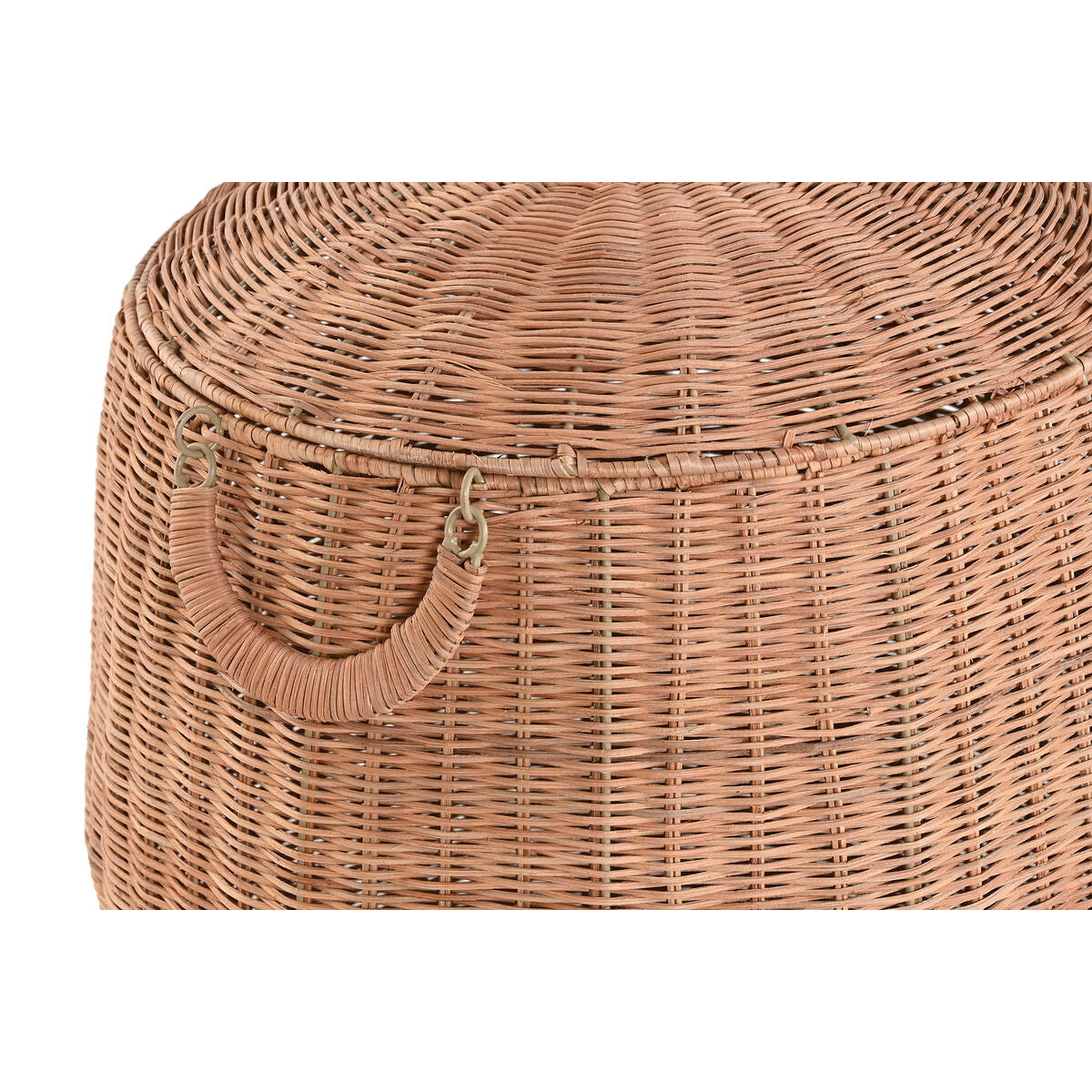 Boîte Décorative Home ESPRIT Naturel Métal Tropical (2 Pièces)