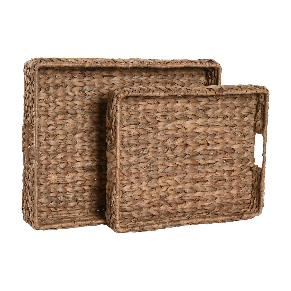 Plateau apéritif Home ESPRIT Naturel Tropical 45 X 35 X 8 CM (2 Unités)