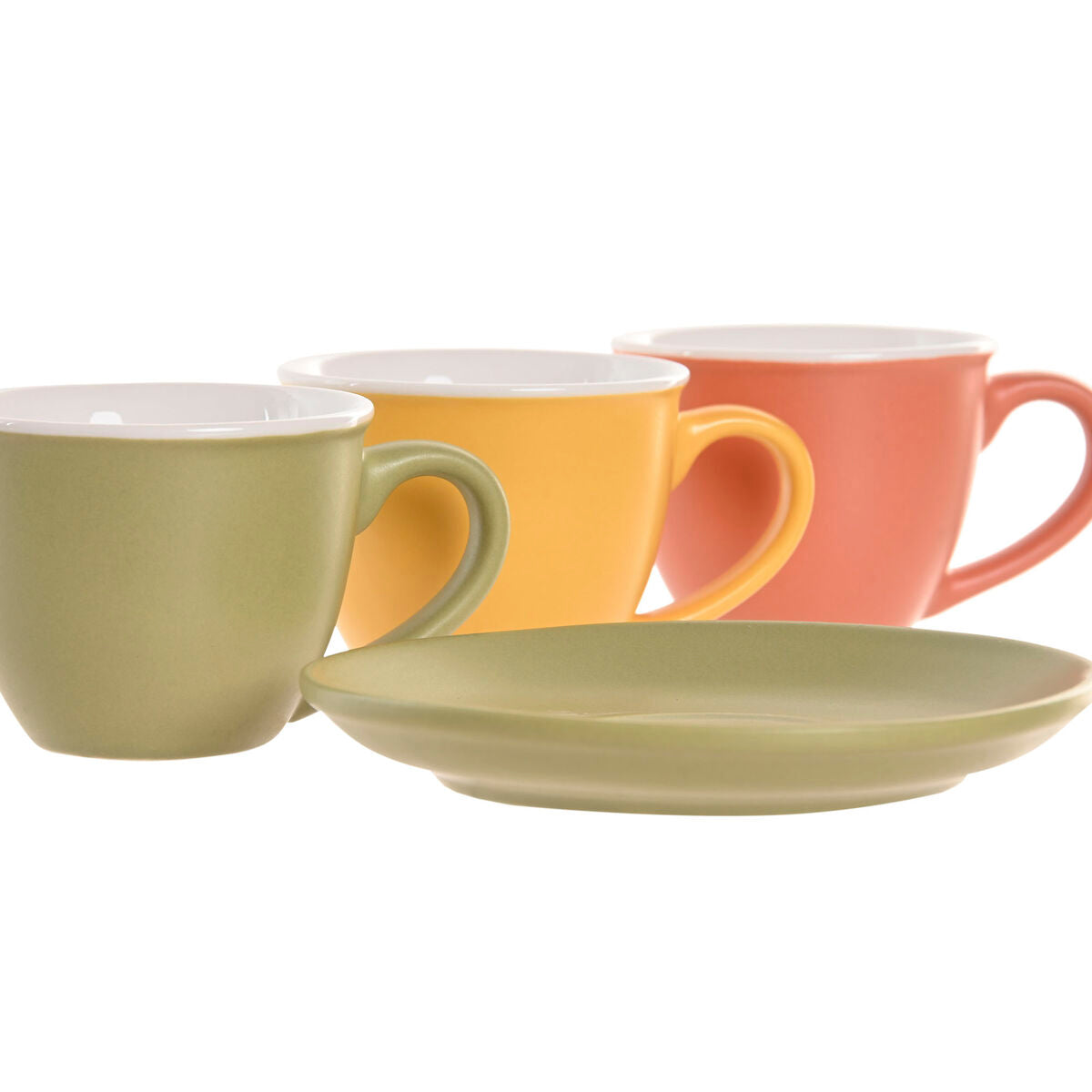 Service à café Home ESPRIT Multicouleur Porcelaine Moderne 100 ml 6 Pièces