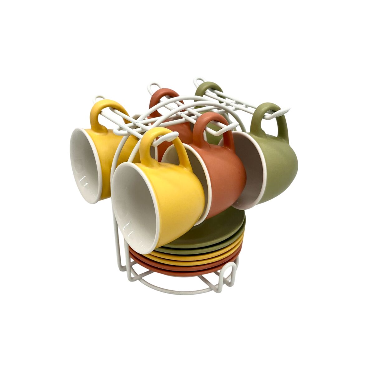 Service à café Home ESPRIT Multicouleur Porcelaine Moderne 100 ml 6 Pièces