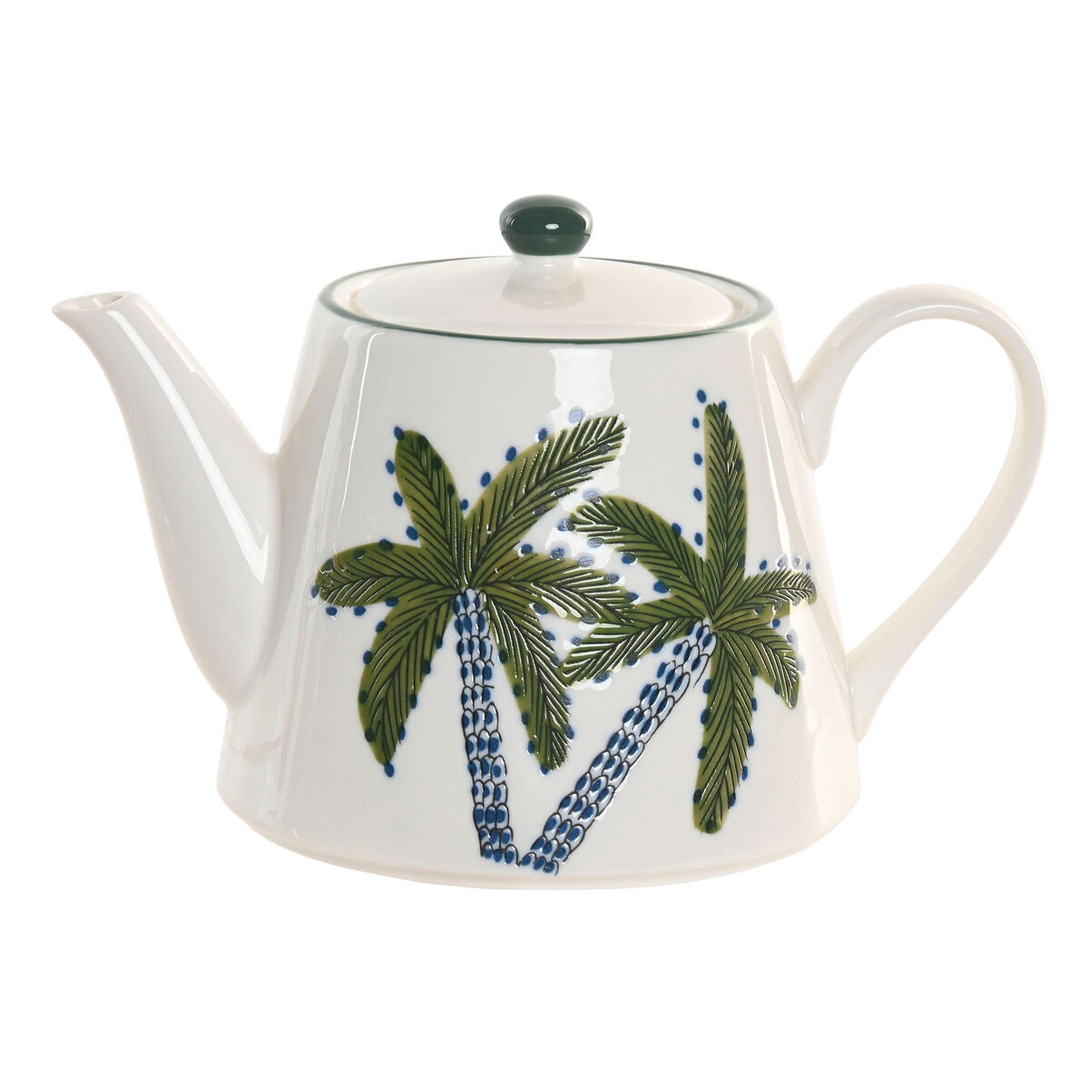 Théière Home ESPRIT Bleu Vert Porcelaine 850 ml