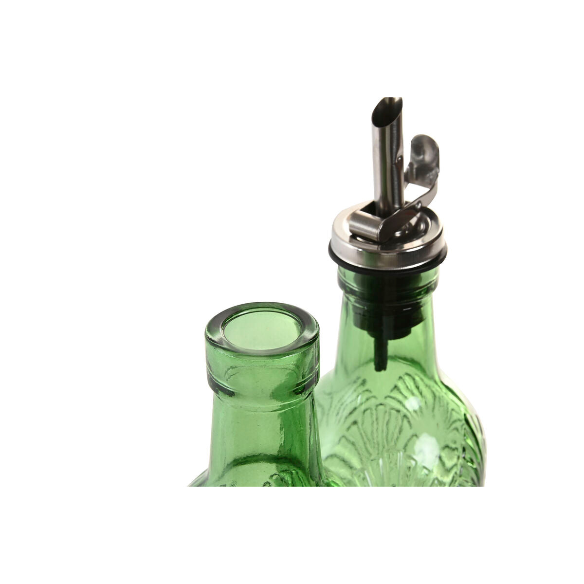 Ensemble salière et poivrier Home ESPRIT Vert Métal Aluminium Verre ABS Moderne 500 ml 14 X 7,4 X 32 CM