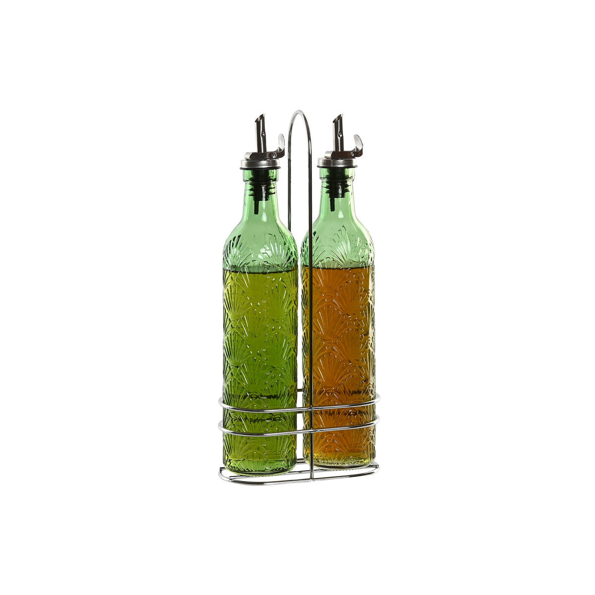 Ensemble salière et poivrier Home ESPRIT Vert Métal Aluminium Verre ABS Moderne 500 ml 14 X 7,4 X 32 CM