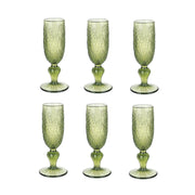 Set de Verres Home ESPRIT Vert Verre 160 ml (6 Unités)