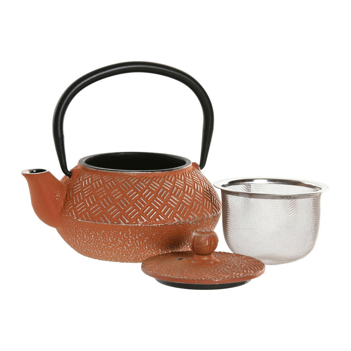 Théière Home ESPRIT Jaune Bleu Orange Acier inoxydable Fer 300 ml (3 Unités)