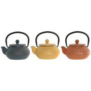 Théière Home ESPRIT Jaune Bleu Orange Acier inoxydable Fer 300 ml (3 Unités)