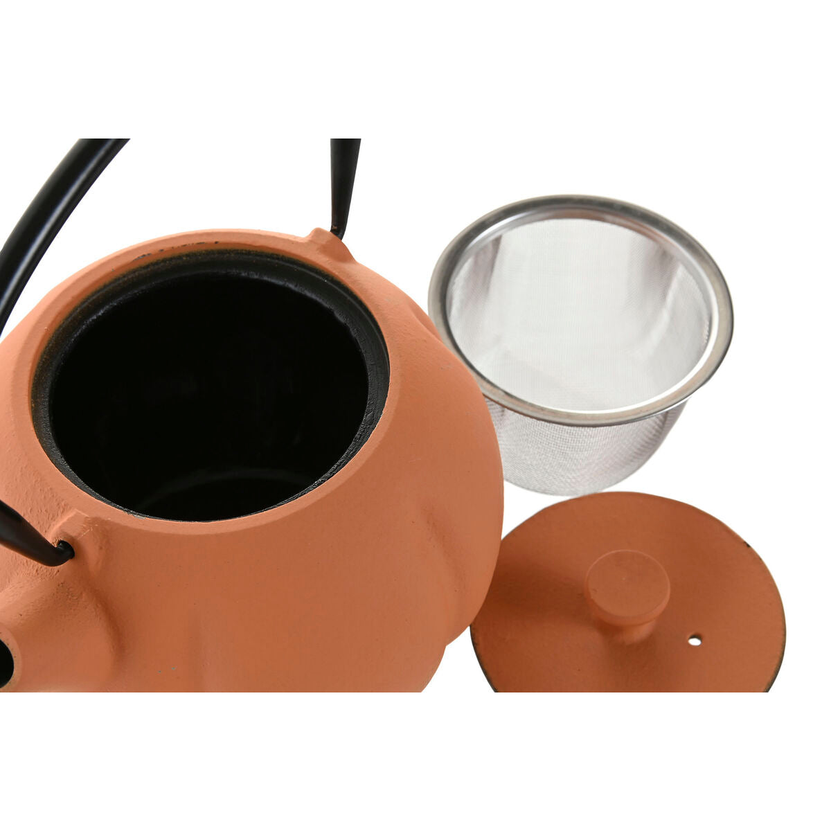 Théière Home ESPRIT Vert Orange Acier inoxydable Fer 1 L (2 Unités)