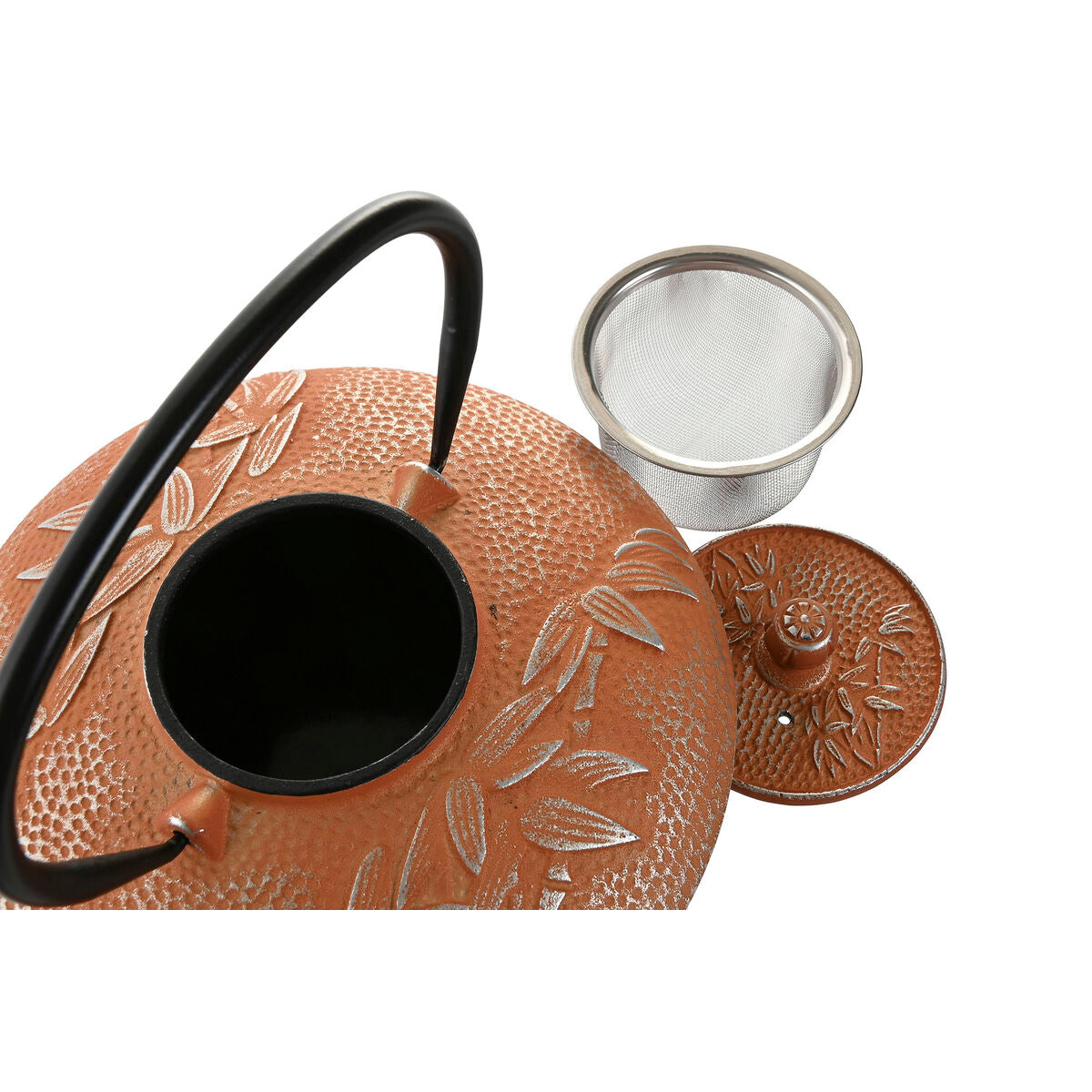 Théière Home ESPRIT Orange Acier inoxydable Fer 800 ml