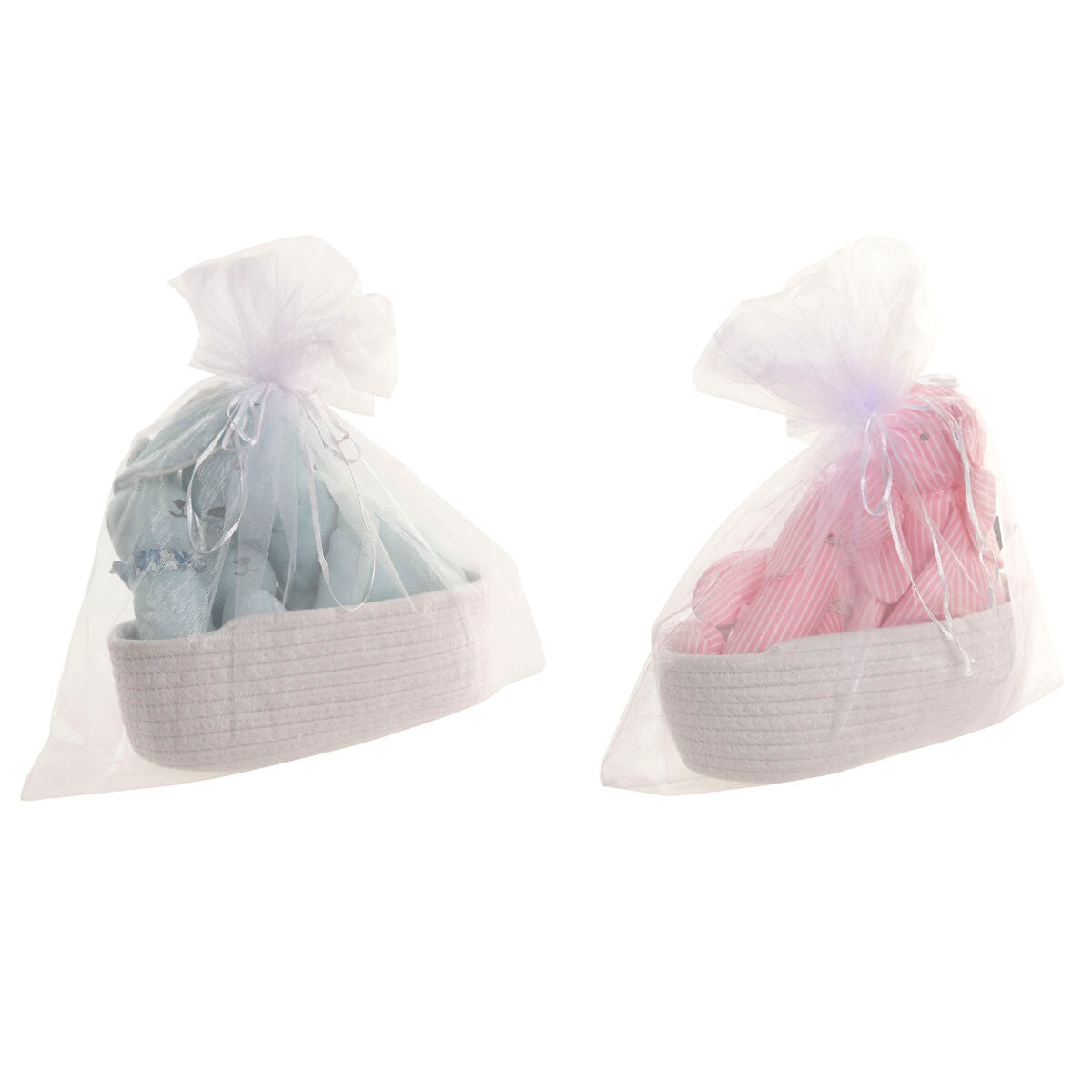 Jouet Peluche Home ESPRIT Bleu Rose Polyester Enfant (2 Unités)