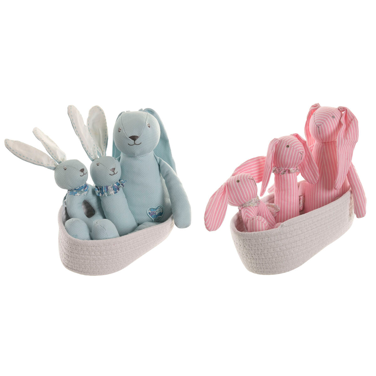 Jouet Peluche Home ESPRIT Bleu Rose Polyester Enfant (2 Unités)