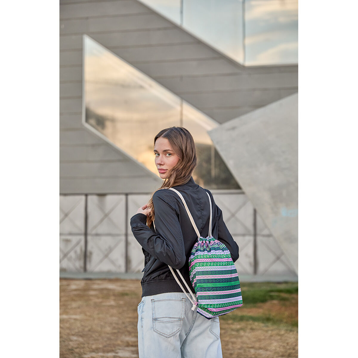 Sac à Dos Pliable C-Collection 30942 Assortiment de couleurs 35 x 40 cm Imperméable