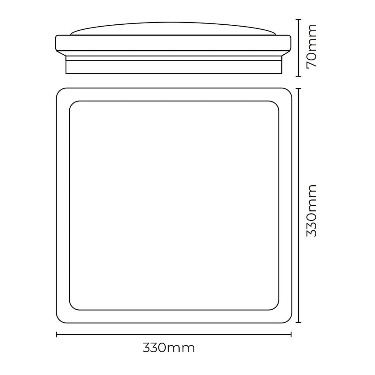 Applique plafond LED EDM 32541 F 18 W 1820 Lm Carré Surface (4000 K)