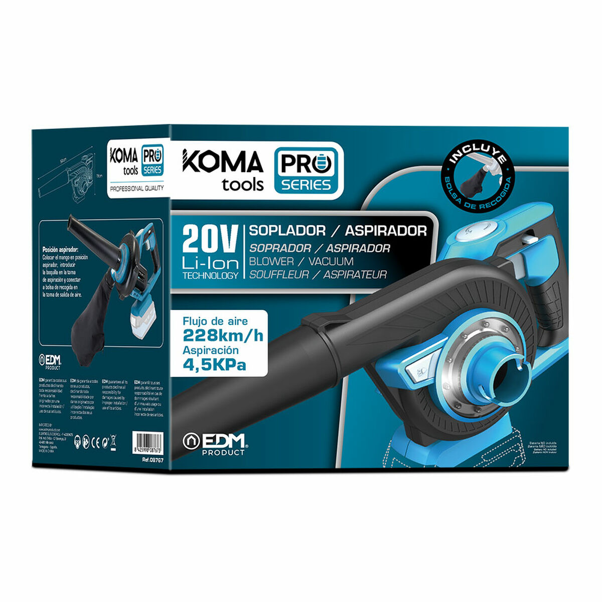 Souffleuse Koma Tools Pro Series 20 V Aspirateur