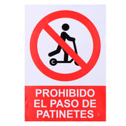 Panneau Normaluz Prohibido acceder con patinete Autocollants 21 x 30 cm